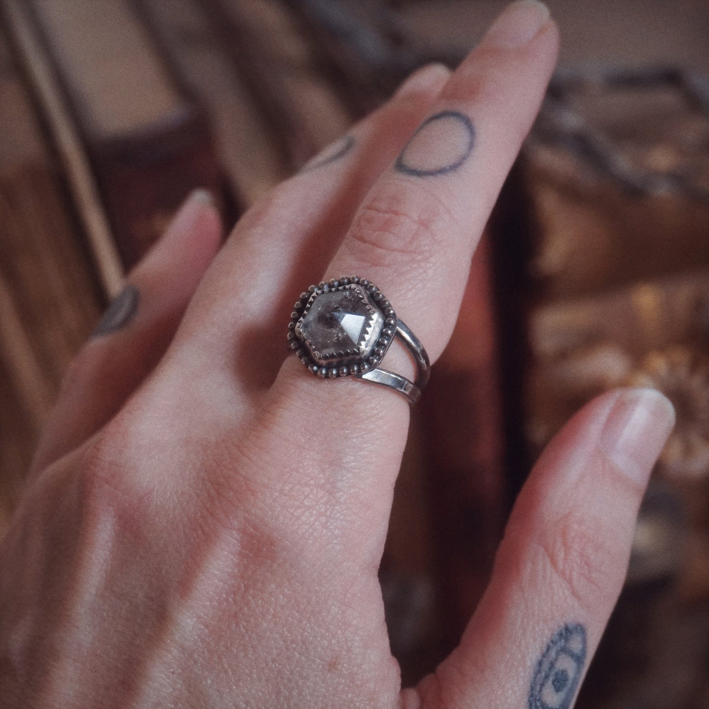 Chunky Tibetan Quartz ring