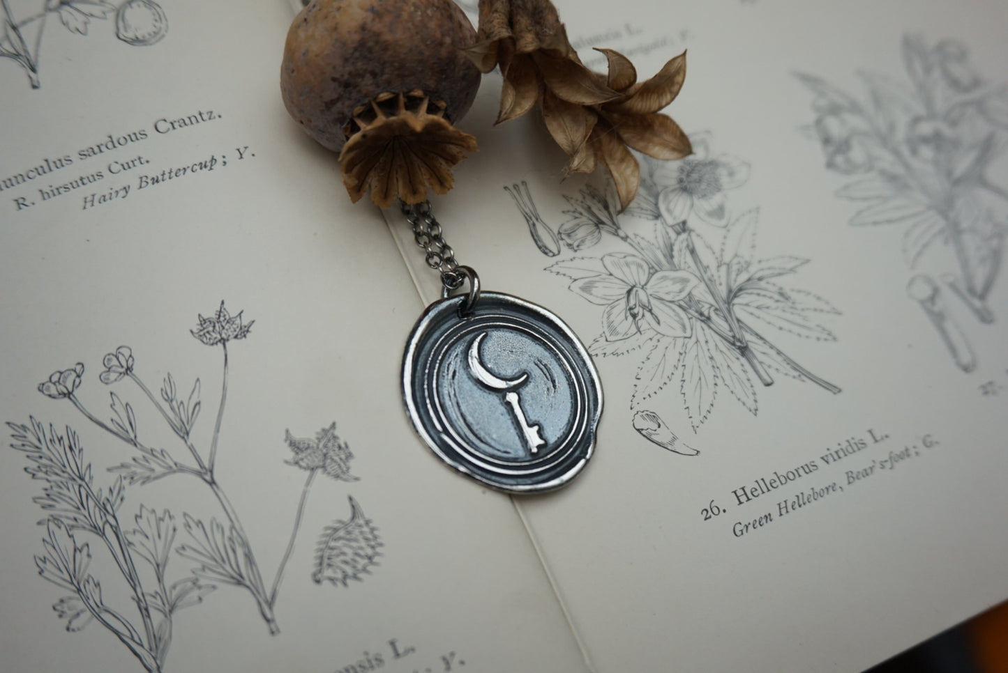 MADE-TO-ORDER: Hekate's Medallion Sterling Silver Wax Seal Pendant Necklace