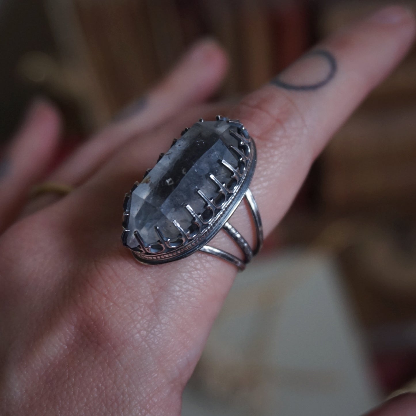 Tibetan Quartz Ring US size 8.25